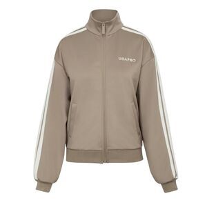 USA Pro Womens/Ladies Striped Track Top / Light Brown